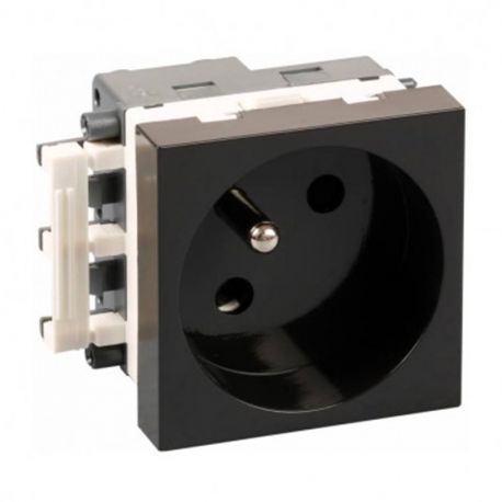 Prise de courant 2P+T Optima Eur'Ohm - 16A - Noire