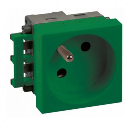 Prise de courant 2P+T Optima Eur'Ohm - 16A - Vert
