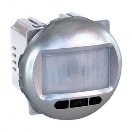 Interrupteur automatique à détecteur de mouvement 3 Fils avec neutre Comète 1 poste - Silver