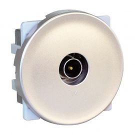 Prise TV simple Comète 1 poste - Titane