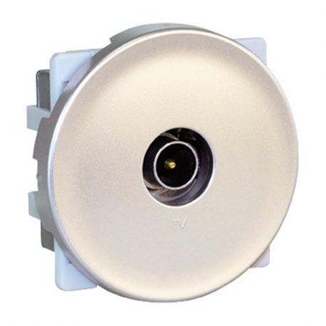 Prise TV simple Comète 1 poste - Titane