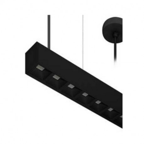 Suspension linéaire LINEAR 1P Indigo - 38W - Noir - Dimmable - IP20