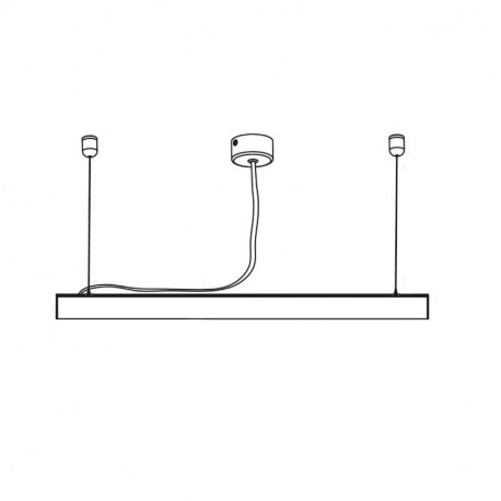 Câble d'alimentation dali + base LINEAR 1P Indigo - Blanc