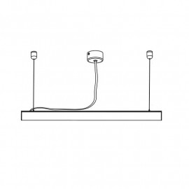 Câble d'alimentation + base LINEAR 1P Indigo - Blanc