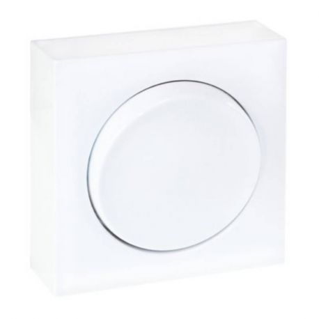 Interrupteur bouton poussoir Dune Eur'Ohm - Blanc - NF