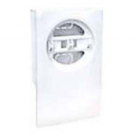 Cadre 1 poste moulure Dune Eur'Ohm - Hauteur 16mm - Pour fonctions doubles - Blanc