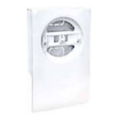 Cadre 1 poste moulure Dune Eur'Ohm - Hauteur 16mm - Pour fonctions doubles - Blanc