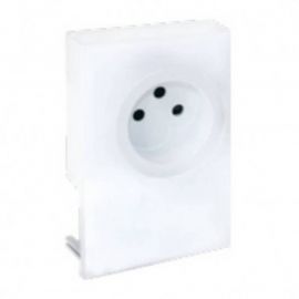 Cadre 1 poste moulure Dune Eur'Ohm - Hauteur 22mm - pour prise 2P+T - Blanc