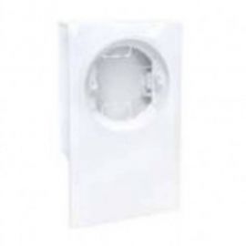 Cadre 1 poste moulure Dune Eur'Ohm - Hauteur 22mm - Pour fonctions simples - Blanc