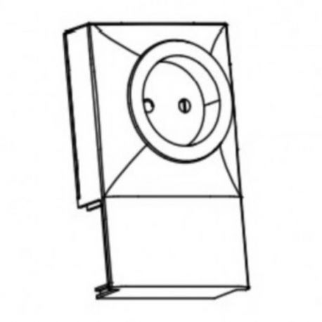 Cadre 1 poste moulure Dune Eur'Ohm - Hauteur 22mm - pour prise 2 pôles - Blanc
