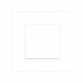 Plaque de finition 1 poste Ekinex - Carrée - Fenêtre 55x55 mm - Plastique / Blanc