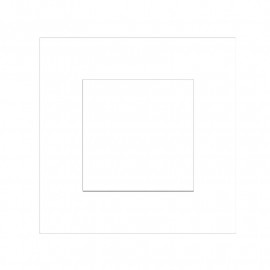 Plaque de finition 1 poste Ekinex - Carrée - Fenêtre 55x55 mm - Plastique / Blanc