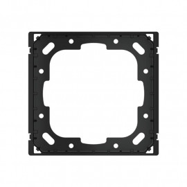 Cadre adaptateur 1 poste Ekinex - Carré - Version Form/Flank - Plastique/ Noir