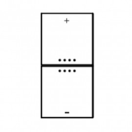 Pack de 2 touches carrées pour thermostats FF série Ekinex - 40x40mm - Plastique - Blanc