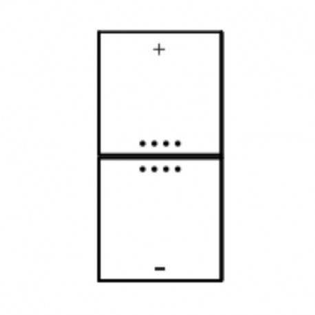 Pack de 2 touches carrées pour thermostats FF série Ekinex - 40x40mm - Plastique - Blanc