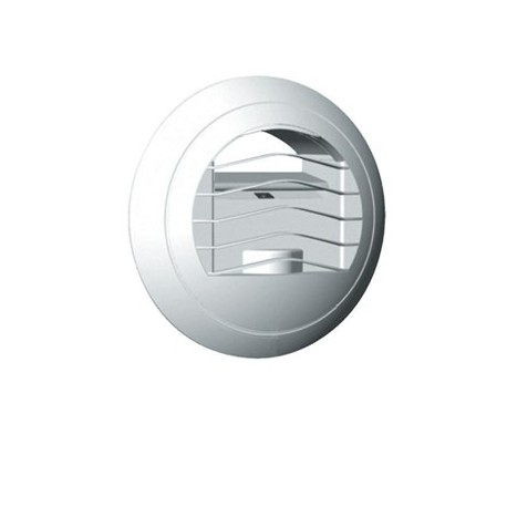 Bouche d'extraction autoreglable bi-débit temporisé BARJ-TP 45/105 - ø 125mm - 45m³/h - Avec manchette à joint - Bouton Poussoir