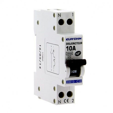 Disjoncteur 1P+N - 10 A