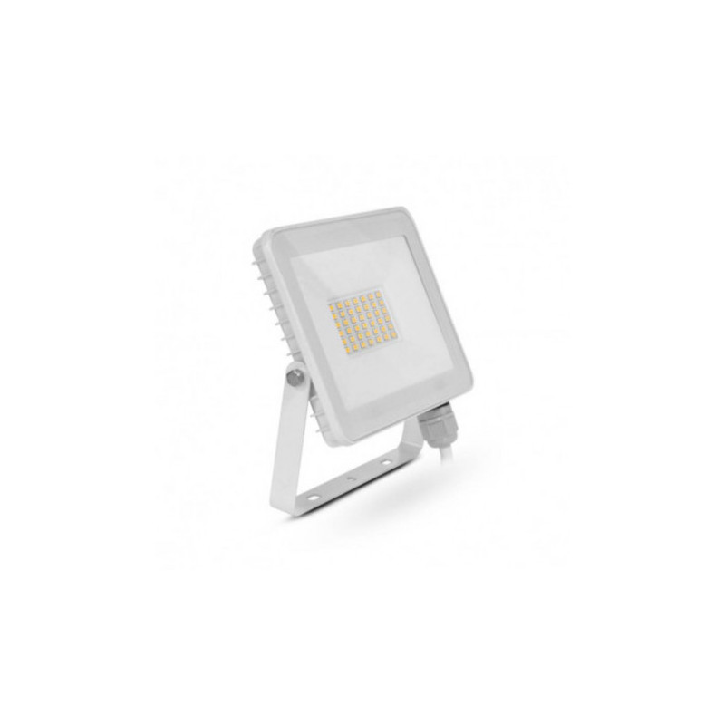 Projecteur extérieur blanc à détection LED intégrée, conso. de 50W