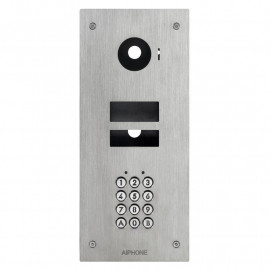 Façade d'adaptation avec clavier 100 codes KVKF Aiphone - Encastré - Inox
