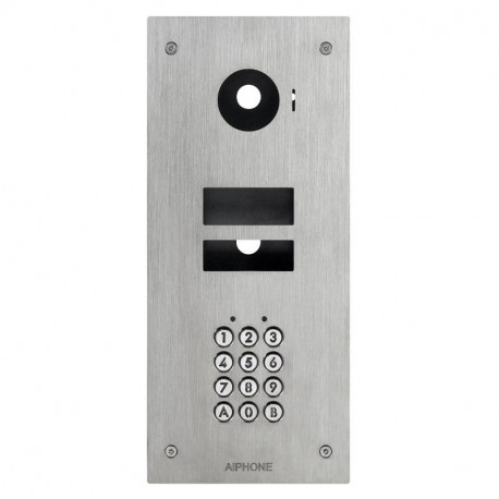 Façade d'adaptation avec clavier 100 codes KVKF Aiphone - Encastré - Inox