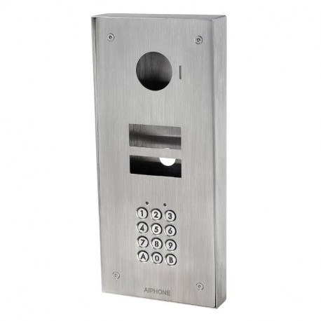 Façade d'adaptation avec clavier 100 codes KVKS Aiphone - Saillie - Inox