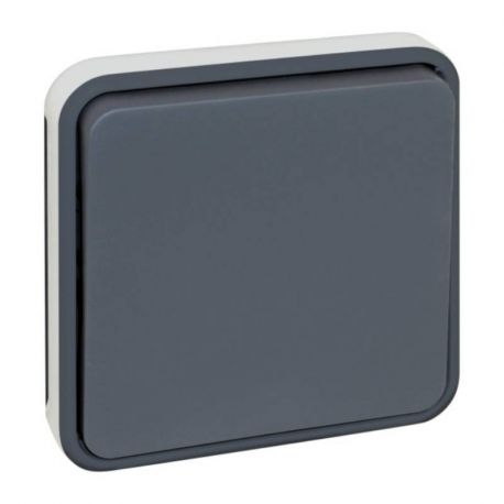 Mécanisme bouton poussoir Oxxo Eur'Ohm - 10A - IP 55 - Gris