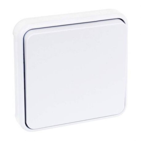 Mécanisme bouton poussoir Oxxo Eur'Ohm - 10A - IP 55 - Blanc