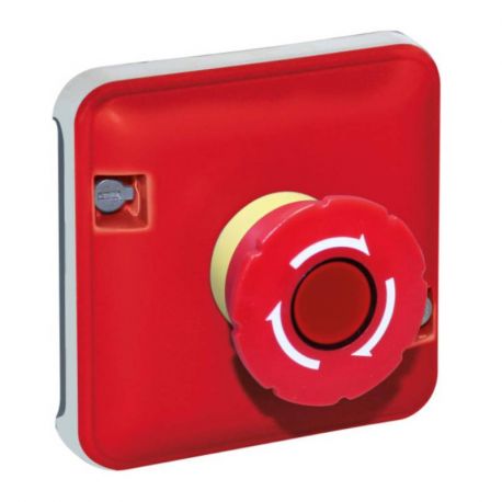 Mécanisme arrêt d'urgence Oxxo Eur'Ohm - 1/4 tour - IP55 - Jaune/Rouge