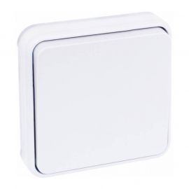Bouton poussoir Oxxo - Eur'Ohm - 1 poste - 10A - Blanc