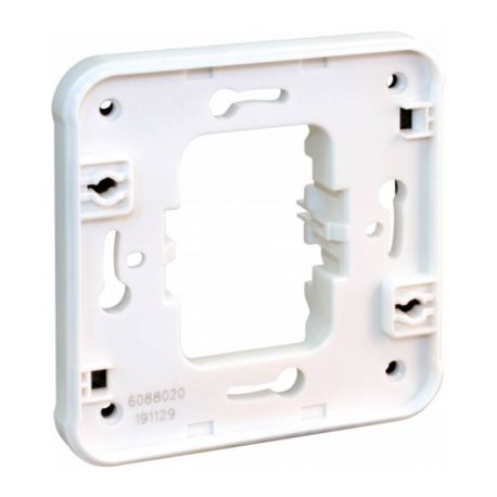 Cadre support Oxxo Eur'Ohm - 1 poste - En encastré - Blanc
