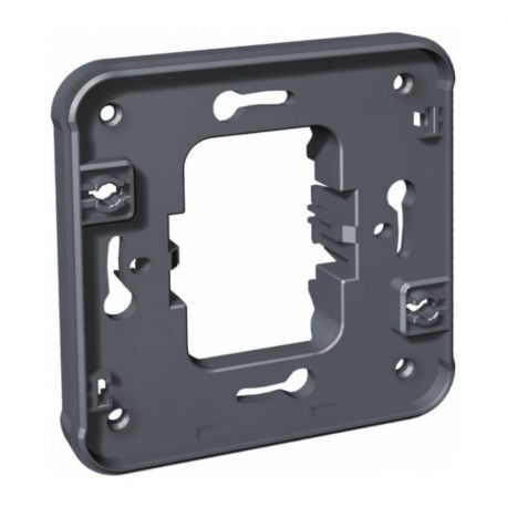 Cadre support Oxxo Eur'Ohm - 1 poste - En encastré - Gris