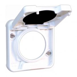 Adaptateur avec couvercle Oxxo Eur'Ohm - Pour prise Comète - Encastré - Blanc - IP55