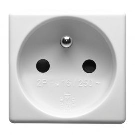 Prise 2P+T - 16A standard français avec écran de sécurité - Blanc