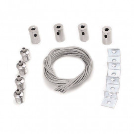 Lot de 4 filins de suspension pour Dalle LED Aric - 1m