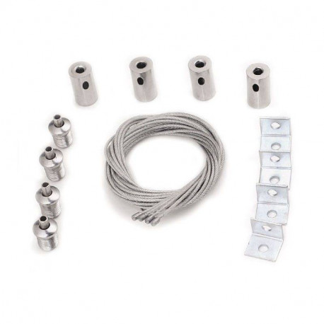 Lot de 4 filins de suspension pour Dalle LED Aric - 1m