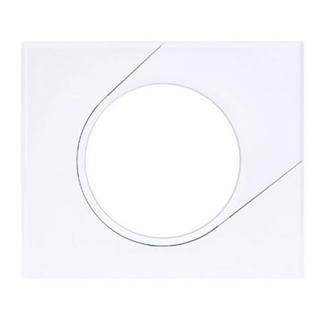 Plaque de finition Comète - 1 poste - Blanc