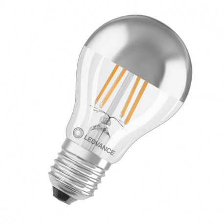 Ampoule LED à filament Ledvance - E27 - 6.5W - 2700K - Tête miroir