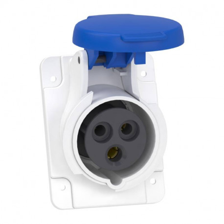 Socle pour prise industrielle coudée Mureva Schneider Electric - 16A - 2P+T - IP44