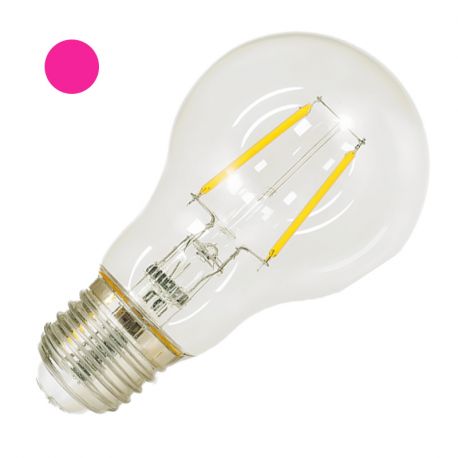 Ampoule LED Filament E27 - 2W - Rose - Non dimmable