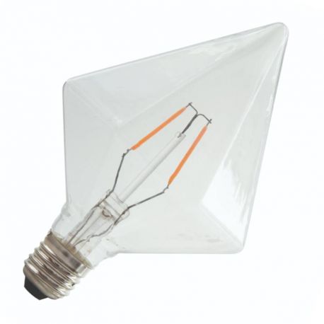 Ampoule LED à filament Pyramid E27 - 2W - 2200K - 150lm - Clair - Dimmable