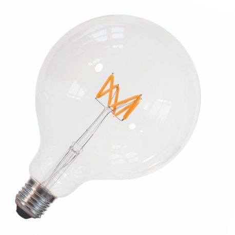 Ampoule LED à filament Wave Globe G125 E27 - 3W - 2200K - 300lm - Clair - Dimmable