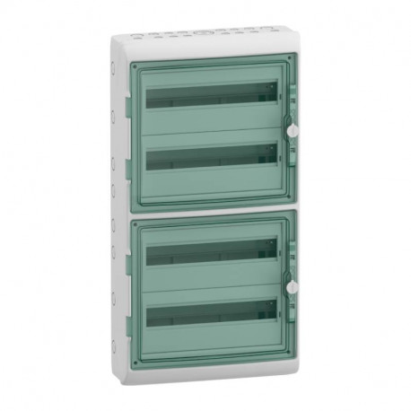Coffret pour appareillage modulaire Mureva Schneider Electric - 4 rangées - 18 modules - IP65 - En saillie