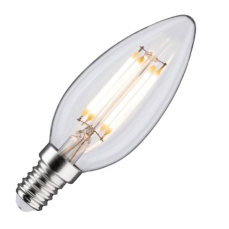 Ampoule bougie LED Fil Flamme Paulmann - 470lm - E14 - 2700K - Clair - 4,5W - 230V