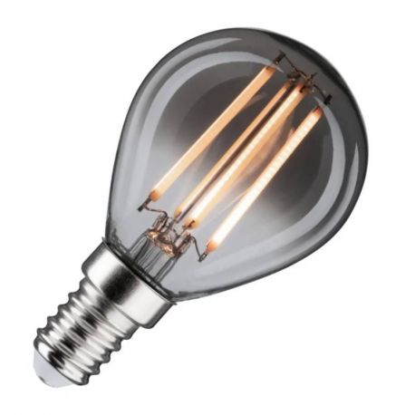 Ampoule LED sphérique à filament Paulmann - E14 - 1800K - 4W - Verre fumé - Dimmable