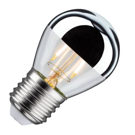 Ampoule LED sphérique Modern Classic Edition Paulmann - Calotte réflectrice argent - E27 - 2.6W - 2700K - Non dimmable