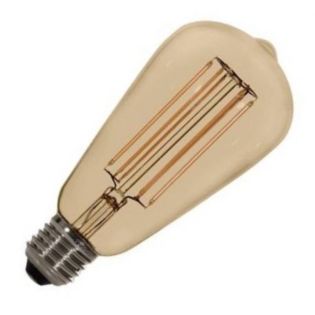 Ampoule LED à filament Long ST64 E27 - 5.8W - 2200K - 450lm - Or - Dimmable