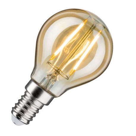 Ampoule LED filament sphérique Paulmann - 2W - E14 - 1700K - Doré