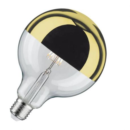 Ampoule Globe LED Modern Classic Edition Paulmann - Calotte réflectrice dorée - 6.5W - 2700K - Ø95mm - Dimmable