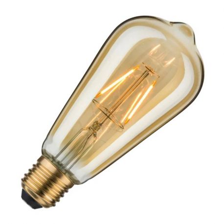 Ampoule LED Rustika à filament E27 - 2,5W - 1700K - 150lm - Non dimmable - Or