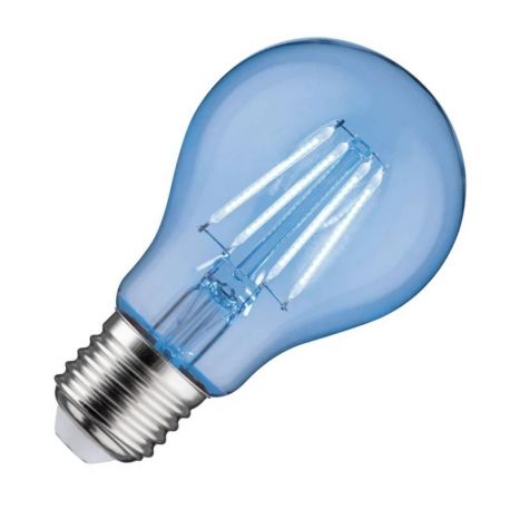 Ampoule LED Spécial - Bulbe - Verre clair - E27 - 1W -  Bleu